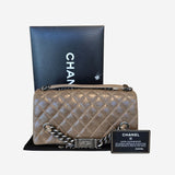 Aged calfskin nameplate full flap