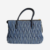 Denim 2-way handbag