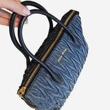 Denim 2-way handbag