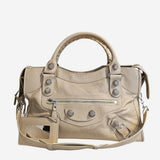 Beige Giant Hardware City Bag