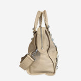 Beige Giant Hardware City Bag