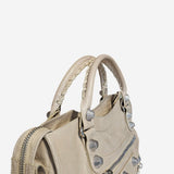 Beige Giant Hardware City Bag