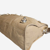 Beige Giant Hardware City Bag