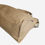 Beige Giant Hardware City Bag