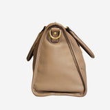 Beige 2-way handbag
