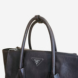Mørkebrun Twin Pocket Tote