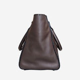 Brun Stitched Twin Pocket Tote