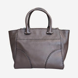 Brun Stitched Twin Pocket Tote