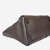Brun Stitched Twin Pocket Tote
