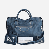 Navy metalic edge City bag