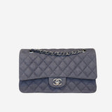 GRÅ AGED NUBUCK CLASSIC DOUBLE FLAP MEDIUM