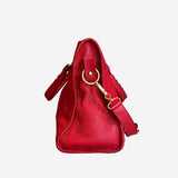 rød metalic edge City bag