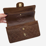 SUEDE CAVIAR CLASSIC DOUBLE FLAP MEDIUM