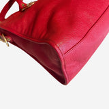 rød metalic edge City bag
