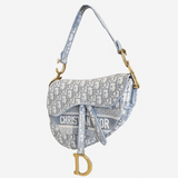 Oblique Jacquard saddle bag