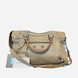 Støvet beige/grøn CITY BAG