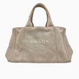 BEIGE CANAPA TOTE MEDIUM taske fra brand: PRADA - We Do Vintage