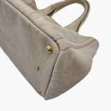 BEIGE CANAPA TOTE MEDIUM taske fra brand: PRADA - We Do Vintage
