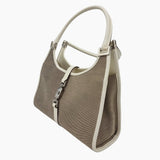 beige canvas jackie taske fra brand: GUCCI - We Do Vintage