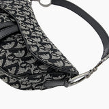 Sort Oblique Jacquard saddle bag taske fra brand: DIOR - We Do Vintage