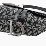 Sort Oblique Jacquard saddle bag taske fra brand: DIOR - We Do Vintage
