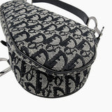 Sort Oblique Jacquard saddle bag taske fra brand: DIOR - We Do Vintage