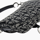 Sort Oblique Jacquard saddle bag taske fra brand: DIOR - We Do Vintage