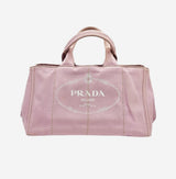 LYSERØD CANAPA TOTE LARGE taske fra brand: PRADA - We Do Vintage