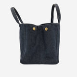 SORT DENIM CANAPA TOTE MEDIUM taske fra brand: PRADA - We Do Vintage