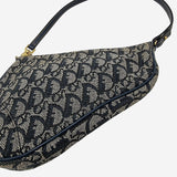 SORT JACQUARD CANVAS SADDLE taske fra brand: DIOR - We Do Vintage