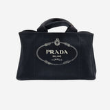 SORT CANAPA TOTE LARGE taske fra brand: PRADA - We Do Vintage