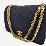 VINTAGE JERSEY FULL FLAP reissue chain taske fra brand: CHANEL - We Do Vintage
