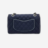 LIMITED EDITION NAVY MEDIUM CLASSIC FLAP BAG taske fra brand: CHANEL - We Do Vintage