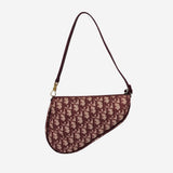 Bordeaux CANVAS SADDLE taske fra brand: DIOR - We Do Vintage