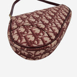 Bordeaux CANVAS SADDLE taske fra brand: DIOR - We Do Vintage
