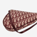 Bordeaux CANVAS SADDLE taske fra brand: DIOR - We Do Vintage