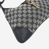 Sort/Grå CANVAS JACKIE taske fra brand: GUCCI - We Do Vintage