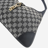 Sort/Grå CANVAS JACKIE taske fra brand: GUCCI - We Do Vintage