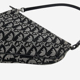 SORT JACQUARD CANVAS SADDLE taske fra brand: DIOR - We Do Vintage