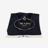 SORT CANAPA TOTE MEDIUM taske fra brand: PRADA - We Do Vintage
