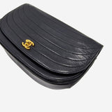 VINTAGE HALF MOON FLAP BAG