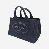 SORT DENIM CANAPA TOTE MEDIUM