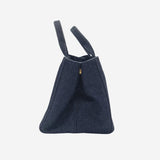 SORT DENIM CANAPA TOTE MEDIUM