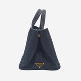 SORT DENIM CANAPA TOTE MEDIUM