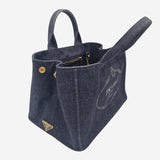 SORT DENIM CANAPA TOTE MEDIUM