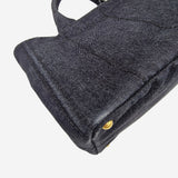 SORT DENIM CANAPA TOTE MEDIUM