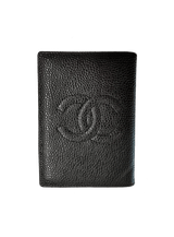 Sort CC caviar kortholder taske fra brand: CHANEL - We Do Vintage