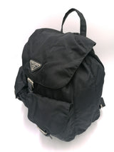 Sort Nylon large rygsæk taske fra brand: PRADA - We Do Vintage