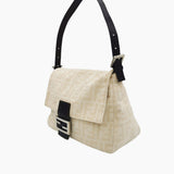 Beige Zucca mamma baguette taske fra brand: FENDI - We Do Vintage