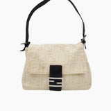Beige Zucca mamma baguette taske fra brand: FENDI - We Do Vintage